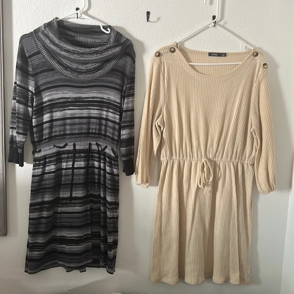 Dresses & Skirts - Two long sleeve sweater dresses